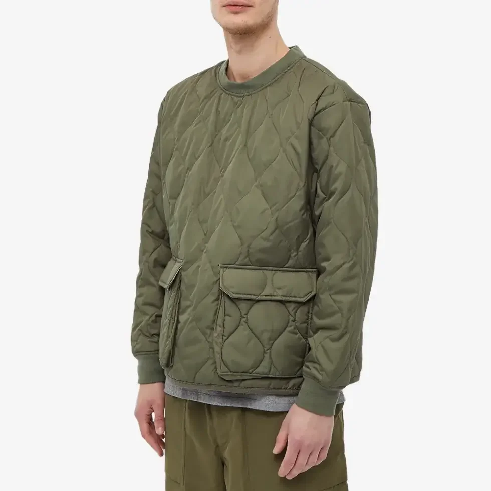 TAION's Military Pullover Quilted Puffer Shirt Is A Sweater-Jacket Hybrid